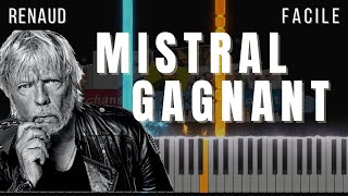 MISTRAL GAGNANT  La version parfaite pour débutant au piano [upl. by Oza]