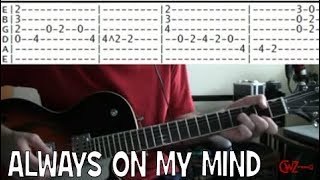 Willie Nelson Always On My Mind Guitar Lesson with Chords and TAB Tutorial also by Elvis Presley [upl. by Yendyc]