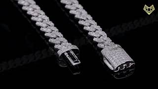 6mm Moissanite Cuban link chain bracelet Easy safe shop online  MoissaniteGemstonecom [upl. by Larena]