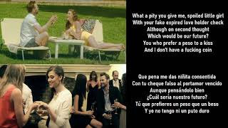 Melendi  Cheque al Portamor  english lyrics [upl. by Dolorita]