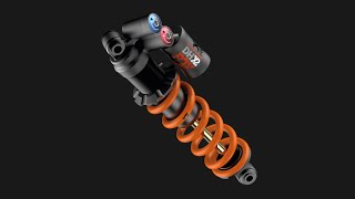 Fox Racing Shox DHX2  Keyshot 3D Animation [upl. by Lennie]