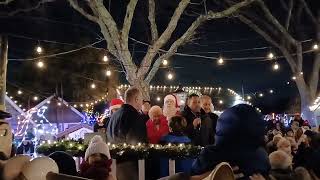 Santa Claus Lights The Christmas Tree The Milleridge Inn Long Island New York NYC [upl. by Harret]