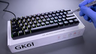 GK61 60 Modular Optical Gaming Keyboard Unboxing Yellow Switches  ASMR [upl. by Lyons927]