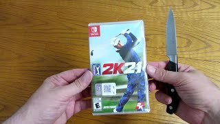 Nintendo Switch PGA Tour 2K21 Unboxing LPOS [upl. by Llehctim]