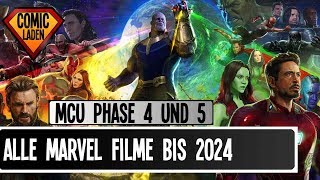 Alle MARVEL FILME bis 2024 – Das sind die Phasen 4 und 5 im MCU onsXreen [upl. by Ainehta]