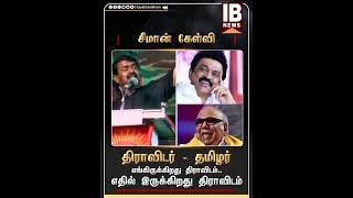 எங்கிருக்கிறது திராவிடம்  சீமான் கேள்வி [upl. by Carlson]