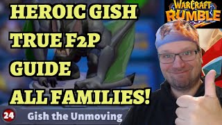 HEROIC Gish the Unmoving  Plaguelands Campaign Guide  Warcraft Rumble F2P [upl. by Sonafets]