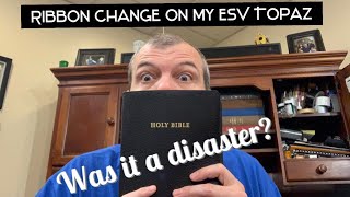 Bible Ribbon Change Tutorial on the ESV Topaz [upl. by Roshelle]