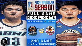 MPBL HIGHLIGHTS ABRA WEAVERS VS PAMPANGA GIANT LANTERNS SEPTEMBER 10 2024 [upl. by Gault642]