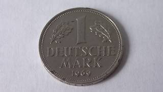 1 Deutsche Mark Germany 1969 D  Amazing Coin [upl. by Tloc75]