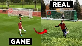 RECREATING GOALS WE SCORED IN A VIDEO GAME [upl. by Delfine303]