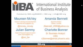 IIBA  Exploring the BABOK Guide Webinar Series Episode 5 CARRDS [upl. by Estell]