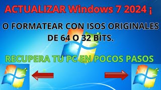 ACTUALIZAR O REINSTALAR WINDOWS 7 EN 2024  PARTE 2 [upl. by Harold]