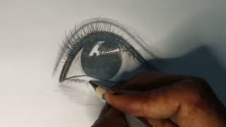 how to draw a beautiful eye  easy step by step hyper realistic eye drawing art [upl. by Yasibit]