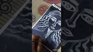 Wind Goddess 🌬🌬🖤🍃🍃 youtubeshorts art watercolor reels drawing [upl. by Jaquenetta132]