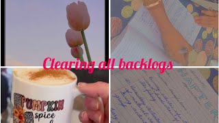 Clearing all backlogs 🌷🌿 study vlog realistic [upl. by Berck397]