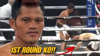 1ST ROUND KO Froilan Saludar vs Keita Kurihara Full Fight Highlights [upl. by Esiole]