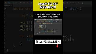 【Javaクイズ 27】配列の使い方 [upl. by Calbert692]