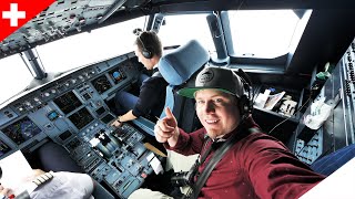 Ganzer Flug im Cockpit des Airbus A319111 von Germania Schweiz [upl. by Dolli]