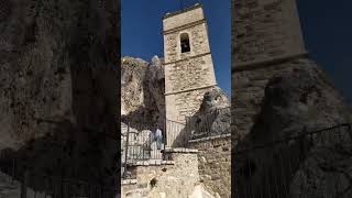 La morgia di Pietracupa Campobasso Italy con la Chiesa rupestre posta sulla sommità del borgo [upl. by Carvey]