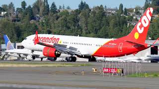 Corendon Dutch Airlines 737 MAX 9 Landing At Boeing Field [upl. by Vandervelde]