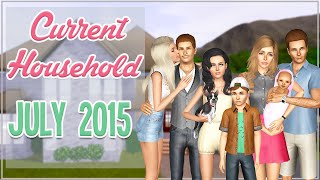 The Sims 3 Current Household The Calvin Family July 2015 [upl. by Nnahs292]