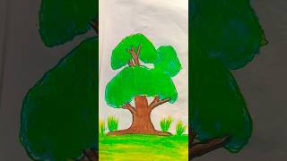 🌺Tree Drawing 🌺art drawing shortvideo viralvideo shortsfeed trending youtubeshorts tree [upl. by Avigdor645]