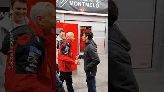 Marc Marquez Welcomed by Tardozzi Entering the Ducati Lenovo Garage  marcmarquez ducatilenovo [upl. by Niven2]