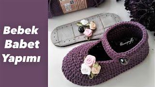 Bebek Babet Patik 💫 Easy Baby Crochet [upl. by Yendroc]