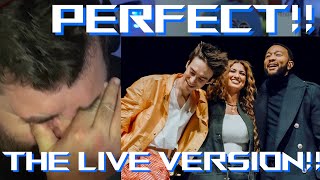 Singer reaction to JACOB COLLIER JOHN LEGEND TORI KELLY  BRIDGE OVER TROUBLED WATER LIVE [upl. by Aloeda725]