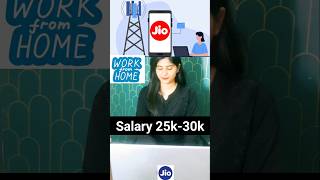 Jio work from home job  Part time job for freshers jiojobs workfromhomejob [upl. by Camp]