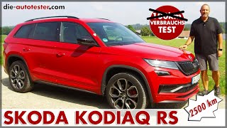 Skoda Kodiaq RS 176 kW 240 PS  25 x 100 km Verbrauch Test Probefahrt Preis Deutsch [upl. by Estus]