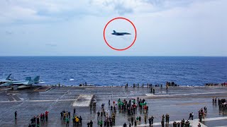 A Russian SPY PLANE Flies Above a US Aircraft Carrier Then THIS Happened [upl. by Proudman]