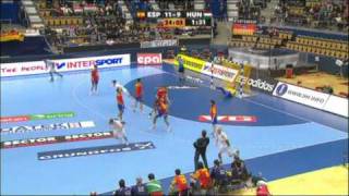 Espagne vs Hongrie Main round handball 2011Jan 25 2011 [upl. by Eirb]