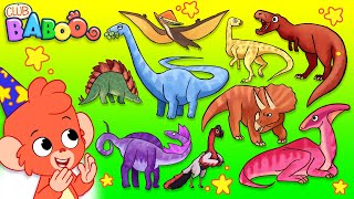 Dinosaur Puzzle  Club Baboo  LONG 1 HOUR COMPILATION  Watch and Learn Dinosaurs [upl. by Egdirdle]