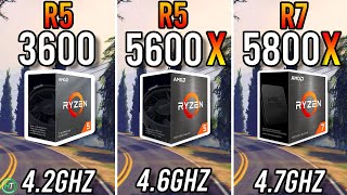 Ryzen 5 3600 vs Ryzen 5 5600X vs Ryzen 7 5800X  Tested in 2023 [upl. by Nyasuh]