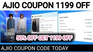 ajio coupon 1199 off  ajio coupon code today  ajio mania sale [upl. by Eynttirb]