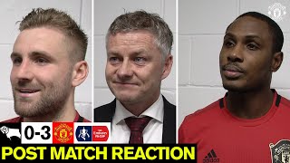 Ighalo Shaw amp Solskjaer react to FA Cup win  Derby County 03 Manchester United  Emirates FA Cup [upl. by Layod]