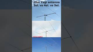 20m Yagi antennas 3 el vs 4 el vs 5 el Shorts HamRadio [upl. by Wohlert]