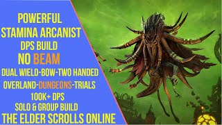 Powerful Stamina Arcanist DPS Build for ESO Gold Road  No Beam🙀 Stamarc DPS [upl. by Androw]