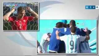 Brasil 2014 Relator llora de emoción por el gol de Di María en Suiza  Argentina [upl. by Suriaj]