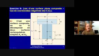 Exercice 6 Caractéristiques géométriques moment statique et CG dune surface plane composée [upl. by Iraj153]