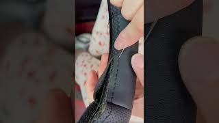 DIY How to Stitch Leather Steering Wheel Cover  supercars [upl. by Florry16]