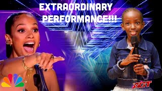 Golden buzzer The little child Neilla of 8yearold makes history on AGT 2024Grand final Results [upl. by Jackson]