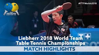 2018 World Team Championships Highlights  Tomokazu Harimoto vs Vladimir Samsonov Group [upl. by Sabino]