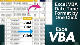 Excel VBA date time format by one click [upl. by Annodal690]