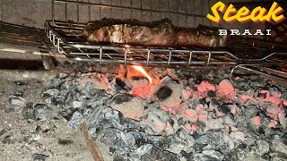 Grilled Steak  Steak Braai ASMR [upl. by Iharas559]