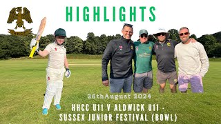 Under 11 Festival Bowl Highlights  Aldwick v Haywards Heath [upl. by Lemrahs207]