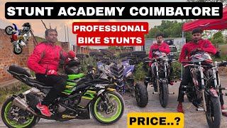 HOW TO LEARN PROFESSIONAL BIKE STUNTS  ZX6R SUPERBIKE  STUNT ACADEMY COIMBATORE  ARK Diaries [upl. by Yesrej460]