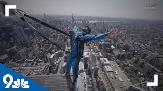 INSANE Climb the side of this NYC building for amazing views [upl. by Yarised]